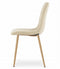 Beige eetkamerstoelen - set van 3 - velvet - 86x45x55 cm