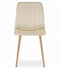 Beige eetkamerstoelen - set van 3 - velvet - 86x45x55 cm