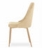 Fluwelen stoel - set van 2 - beige - 88x49,5x55,5 cm