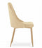 Fluwelen stoel - set van 2 - beige - 88x49,5x55,5 cm