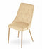 Fluwelen stoel - set van 2 - beige - 88x49,5x55,5 cm