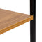 Boekenrek - 3 planken - 80x29x23.5 cm - MDF + metaal