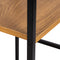 Boekenrek - 3 planken - 80x29x23.5 cm - MDF + metaal