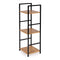 Boekenrek - 3 planken - 80x29x23.5 cm - MDF + metaal