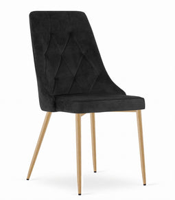 Eetstoelen - 2 stuks - zwart - 88x49,5x55,5 cm