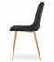 Fluwelen stoel - set van 2 - zwart - 86x45x55 cm