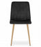 Fluwelen stoel - set van 2 - zwart - 86x45x55 cm