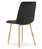 Fluwelen stoel - set van 2 - zwart - 86x45x55 cm