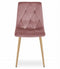 Fluwelen stoel - set van 3 - donkergrijs - 86.5x45x54 cm