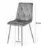 Fluwelen stoel - set van 3 - donkergrijs - 86.5x45x54 cm