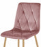Fluwelen stoel - set van 3 - donkergrijs - 86.5x45x54 cm