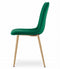 Fluwelen stoel - set van 3 - donkergroen - 86x45x55 cm