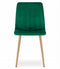 Fluwelen stoel - set van 3 - donkergroen - 86x45x55 cm