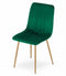Fluwelen stoel - set van 3 - donkergroen - 86x45x55 cm