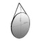 Hangende spiegel - zwart - 60x3 cm - aluminium en glas