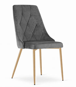 Eetstoelen - 3 stuks - donkergrijs - 88x49.5x55.5 cm