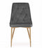 Eetstoelen - 3 stuks - donkergrijs - 88x49.5x55.5 cm