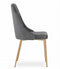 Eetstoelen - 3 stuks - donkergrijs - 88x49.5x55.5 cm