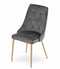 Eetstoelen - 3 stuks - donkergrijs - 88x49.5x55.5 cm