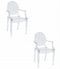 Transparante stoel - 2 stuks - polycarbonaat - stapelbaar