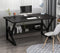 Ruim computerbureau - zwart - 120x60x72.5 cm - extra plank