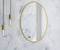 Ronde gouden spiegel - 50 cm diameter - poedergecoat metaal - inclusief ophangset