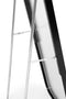 Passpiegel staand - 159x39 cm - zwart - anti-slip voeten