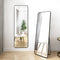 Passpiegel staand - 159x39 cm - zwart - anti-slip voeten