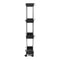 Kunststof badkamerrek - 85x12,5x38,5 cm - 4 planken - met wielen