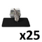 Kattenbak mat - 25 stuks - zwart - 60x45 cm