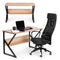 Modern computerbureau - licht eiken - 120x60 cm - extra plank