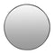 Ronde spiegel zwart - 80 cm diameter - geborsteld aluminium - inclusief montagekit
