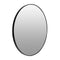 Ronde spiegel zwart - 80 cm diameter - geborsteld aluminium - inclusief montagekit