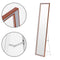 Spiegel staand - aluminium frame - 37x30x147 cm - antislip poten