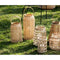Kaarshouder Alexandra House Living Natuurlijk Glas Bamboe 20 x 30 x 20 cm
