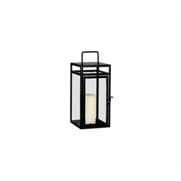 Kaarshouder Alexandra House Living Zwart Metaal Glas 20 x 46 x 20 cm
