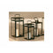 Kaarshouder Alexandra House Living Zwart Metaal Glas 20 x 46 x 20 cm