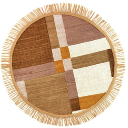 Tapijt Alexandra House Living Bruin 180 x 180 x 1 cm Rond