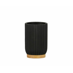 Tandenborstelhouder Alexandra House Living Zwart Gouden Polyresin 7 x 11 x 7 cm