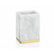 Tandenborstelhouder Alexandra House Living Wit Gouden Roestvrij staal Polyresin 5 x 10 x 7 cm