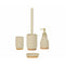Tandenborstelhouder Alexandra House Living Beige Gouden Polyresin 7 x 11 x 7 cm