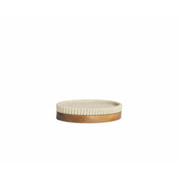 Zeepschaal Alexandra House Living Bruin Beige Polyresin Acacia 14 x 3 x 9 cm