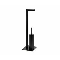 Toiletpapierhouder met borstelstandaard Alexandra House Living Zwart Metaal 20 x 71 x 20 cm