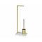 Toiletpapierhouder met borstelstandaard Alexandra House Living Wit Gouden Metaal Polyresin 27 x 7...