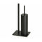 Toiletpapierhouder met borstelstandaard Alexandra House Living Zwart Metaal Walnoot 20 x 76 x 16 cm