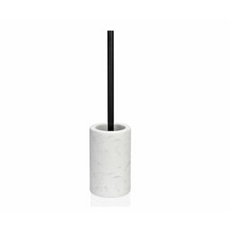 Toiletborstel Alexandra House Living Wit Zwart Keramisch Roestvrij staal 10 x 43 x 10 cm