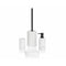 Toiletborstel Alexandra House Living Wit Zwart Keramisch Roestvrij staal 10 x 43 x 10 cm