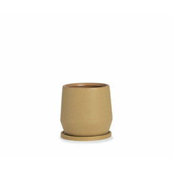 Bloempot met schaal Alexandra House Living Lichtbruin Keramisch 22 x 22 x 22 cm