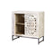 Dientafel Alexandra House Living Wit Grijs Ijzer Mangohout 80 x 81 x 35 cm