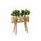 Bloempot met standaard Alexandra House Living Bruin Bamboe Rotan 22 x 59 x 68 cm